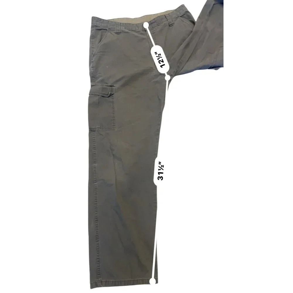 Vintage Wrangler Original cotton Cargo Pants - 36x32 - Flat Front Work Trousers